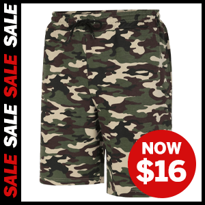 Camo print jogger now $16