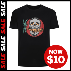 Skull Print T-Shirt now $10