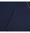 Thumbnail Close-up of the navy hoody front pocket.