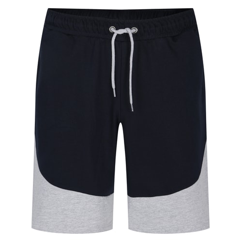 Bigdude Cut and Sew Loop Back Shorts Navy Grey Marl