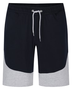 Bigdude Cut and Sew Loop Back Shorts Navy Grey Marl