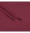 Thumbnail Close-up of burgundy hoody drawstrings on the chest.