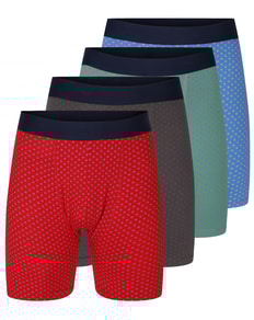 Bigdude 4 Pack Allover Printed Boxer Shorts Multi