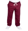 Thumbnail Front view of burgundy sweatpants with white drawcord.