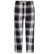Thumbnail Black, white and red check PJ pants, front view.