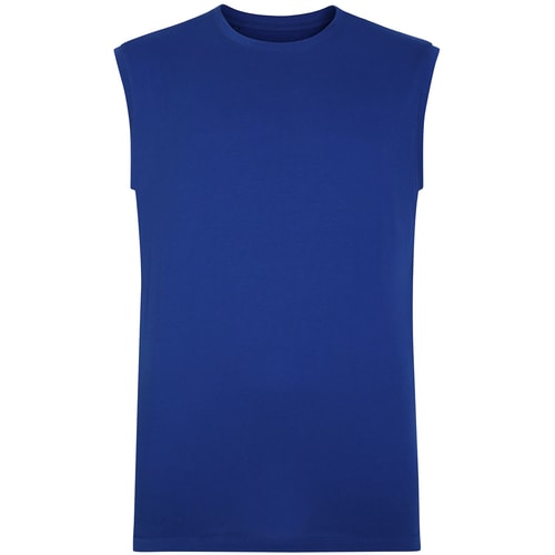 Bigdude Plain Sleeveless T-Shirt Royal Blue Tall