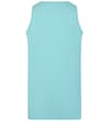 Thumbnail Turquoise tall tank top, back view.