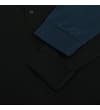 Thumbnail Close-up of black and navy polo sleeve cuffs.