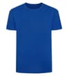 Thumbnail Blue crew neck T-shirt, front view.
