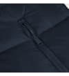 Thumbnail Close-up of the navy vest front zip at the neckline.