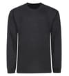 Charcoal long sleeve waffle T-shirt with chest pocket.