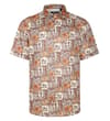 Thumbnail Front view of ecru short sleeve shirt with tiled print.