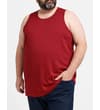 Thumbnail Pepper red plain tank top worn on model.