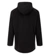 Thumbnail Black hooded fleece jacket, back view.