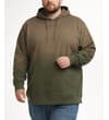 Thumbnail Tall khaki ombre pullover hoodie shown on model.
