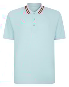 Bigdude Pique Polo With Chunky Tipping Turquoise