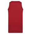 Thumbnail Pepper red plain tank top, back view.