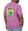 Thumbnail Back view of dusted grape T-shirt with large fish graphic.