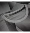 Thumbnail Crew neck detail of black and grey geometric T-shirt.