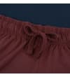 Thumbnail Close-up of burgundy shorts drawstring waistband.