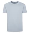 Thumbnail Light blue plain crew neck T-shirt, front view.