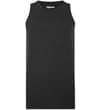 Charcoal plain tank top front view.