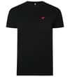 Thumbnail Black tall crew neck T-shirt front view with chest pocket.