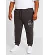 Thumbnail Charcoal printed sweatpants shown worn, front view.