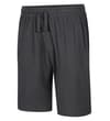 Thumbnail Charcoal waffle lounge shorts, angled front view.