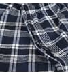 Thumbnail Navy and white checked flannel fabric close-up.