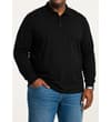 Thumbnail Black long sleeve polo shirt shown on model.