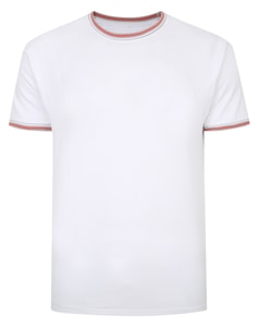 Bigdude Contrast Tipped T-Shirt White