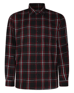 Bigdude Checked Flannel Long Sleeve Shirt Burgundy