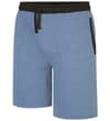 Thumbnail Blue contrast sweat shorts, angled front view.