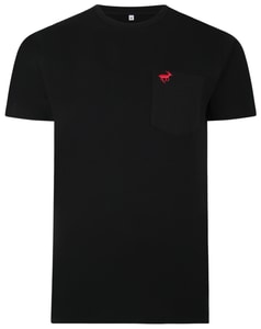 Bigdude Signature Pocket T-Shirt Black/Red