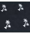 Thumbnail Fabric close-up of white palm tree print on navy.