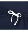 Thumbnail Navy sweatpants waistband with white drawstring detail.