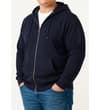Thumbnail Navy full zip hoody worn from the front.