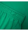 Thumbnail Close-up of elasticated waistband on green shorts.