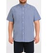 Thumbnail Royal blue and white checked short sleeve shirt on model.