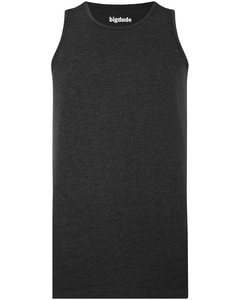 Bigdude Plain Tank Top Charcoal Tall