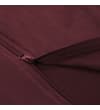 Thumbnail Close-up of burgundy full-length zip detail.