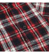Thumbnail Close-up of the pyjama shirt button placket in check fabric.