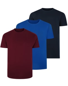 Bigdude 3 Pack Plain T-Shirts