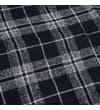 Thumbnail Close-up of navy and white checked flannel fabric.