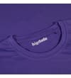 Thumbnail Close-up of the purple crew neckline with logo.
