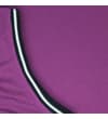 Thumbnail Close-up of armhole trim on deep purple tank top.