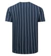 Thumbnail Bigdude Orlando navy pin stripe T-shirt, back view.