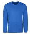 Royal blue long sleeve T-shirt, front view.
