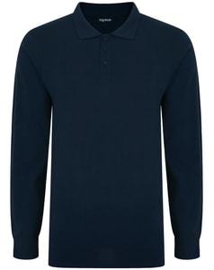 Bigdude Long Sleeve Polo Shirt Navy